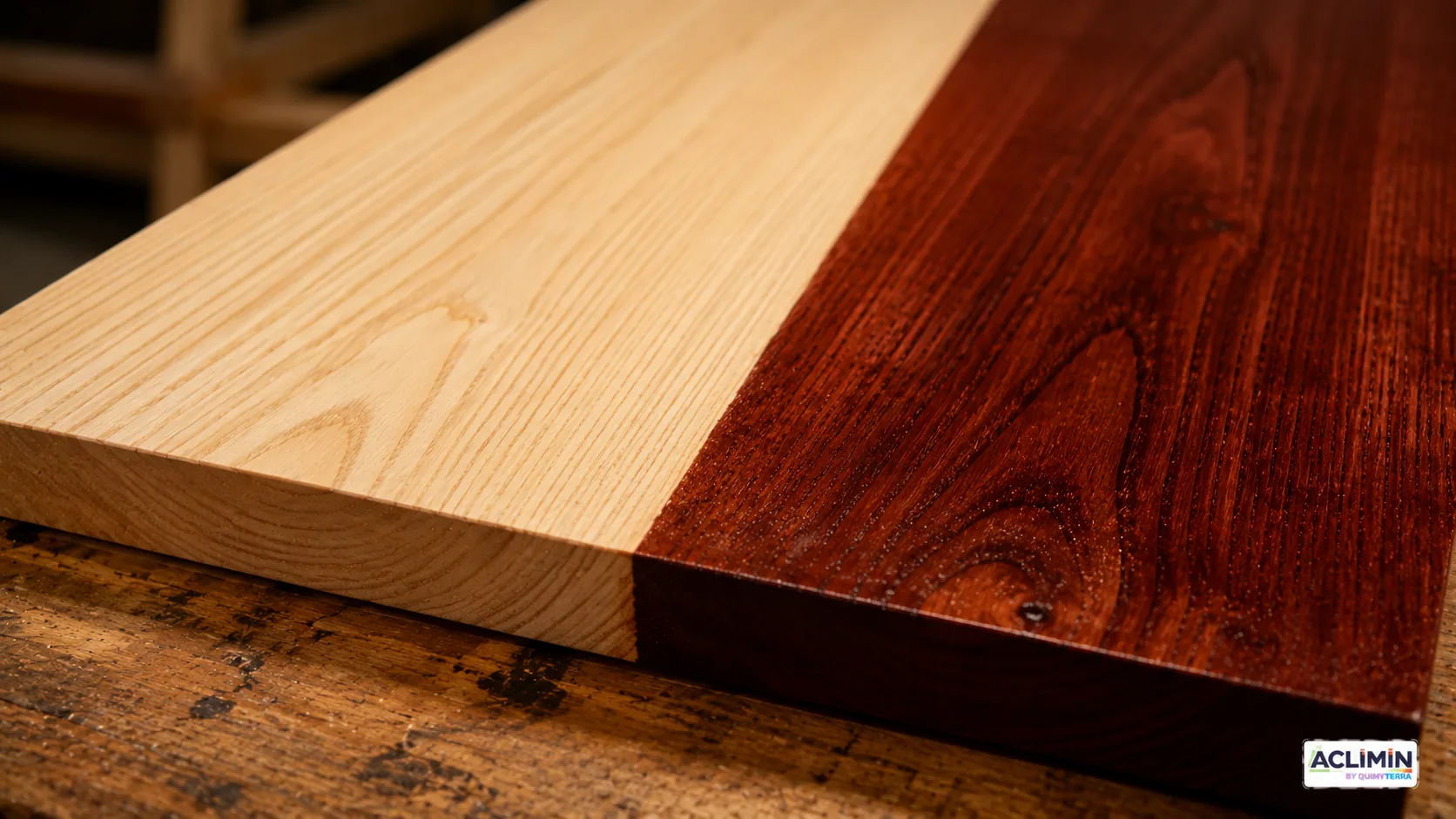 Nano Primario Colorante Lijable para Madera — aplicación real